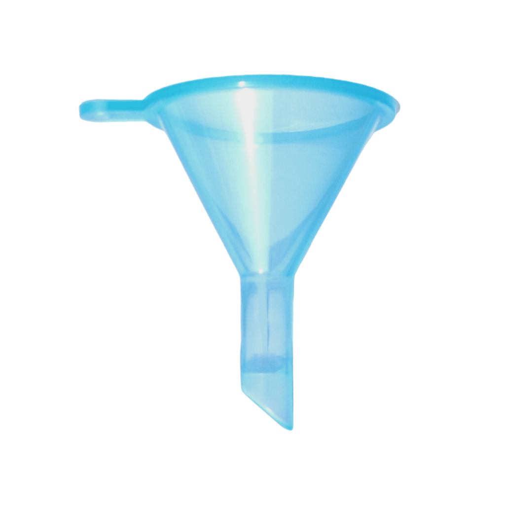 10 Embudos Miniatura Plástico Azul